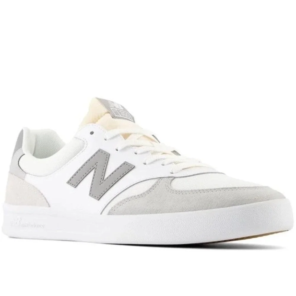 New Balance 300 V3 Court Low Top Sneaker Shoes White/Slate Grey Mens Sz 10.5